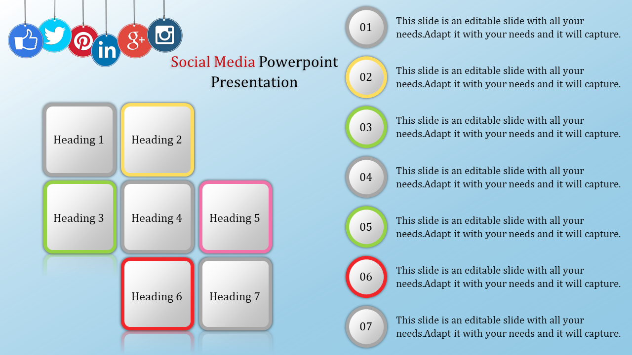 Infographics Social Media PowerPoint Template	